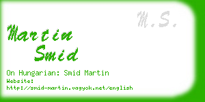 martin smid business card